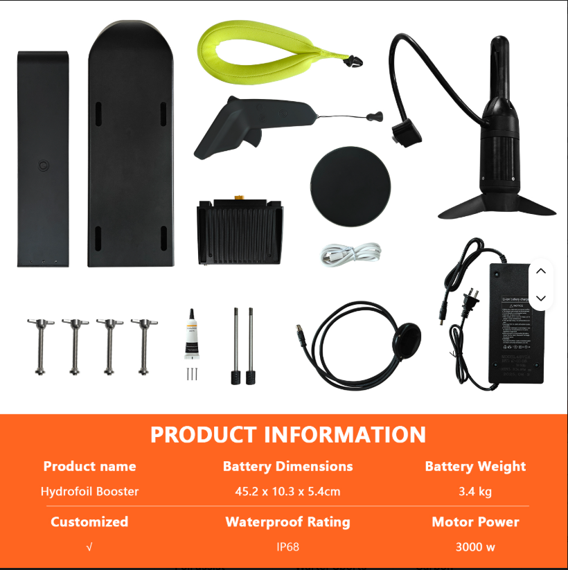 3000W Carbon Hydrofoil Power-Assist E-Foil Drive Kit
