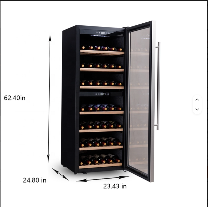 126-Bottle Dual-Zone Freestanding Wine Cooler