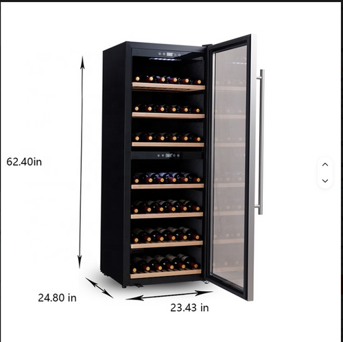 126-Bottle Dual-Zone Freestanding Wine Cooler