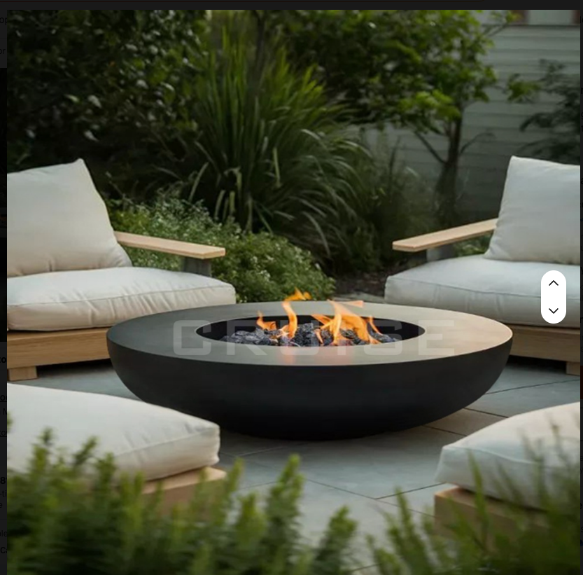 1000mm Round Stainless Outdoor Fire Pit Table
