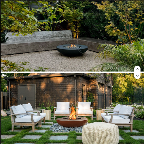 1000mm Round Stainless Outdoor Fire Pit Table