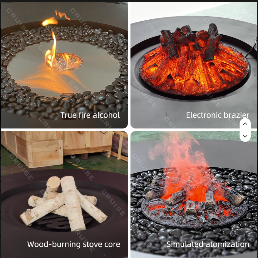 1000mm Round Stainless Outdoor Fire Pit Table