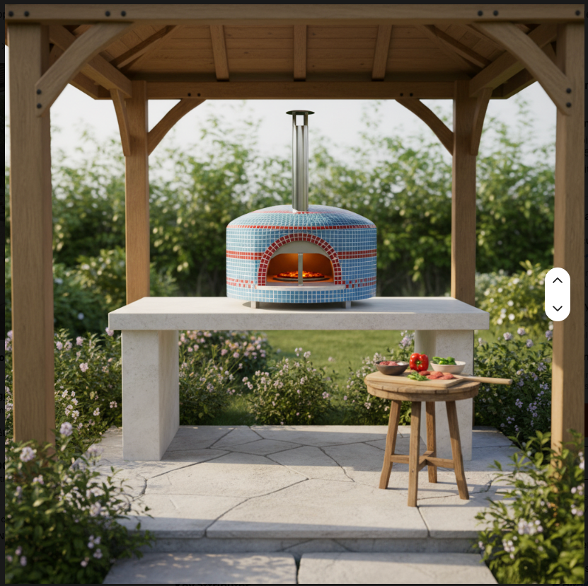 Wood-Fired Ceramic Outdoor Pizza Oven