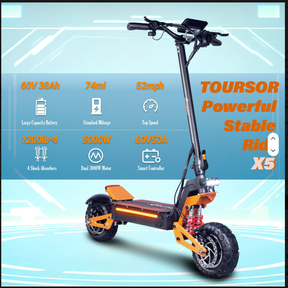 3000W Dual-Motor Foldable Fat-Tire Adult Electric Scooter